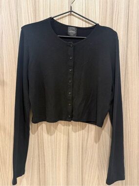 LESET Lauren Crop Cardigan – Black - Size M